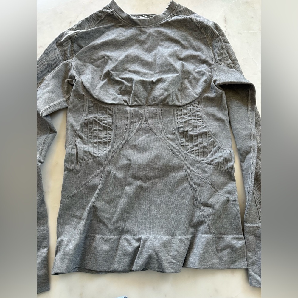 BLANQI Gray Long Sleeve Top